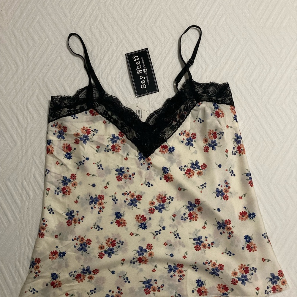 Ladies Nighty lace and floral pattern by SayWhat?